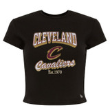 Women's Black Script C Baby Tee | Center Court, the official Cavs