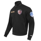 Black Script C Crest Double Knit Track Jacket