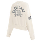Women's Cream All Over Logo Crewneck