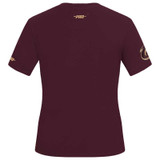 Women's Wine Rhinestone Slim Tee