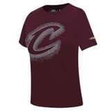 Women's Wine Rhinestone Slim Tee