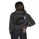 Women's Black Washed Crystalline Hoodie