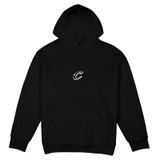 Land Collective Black Script Puff Print Hoodie