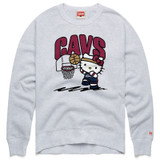 Cavs X Hello Kitty Gray Hoop Crewneck