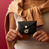 Cavs X Fount Black Script C Envelope Wallet