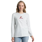 Women's Heather Gray Script C Long Sleeve Tee