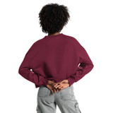 Women's Wine Drop Shoulder Wordmark Crewneck