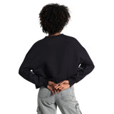 Women's Bessie Black Wordmark Stretch Crop Crewneck