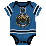 Infant Lake Blue Hockey Style Onesie