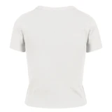 Women's Cream Secondary Logo Ribbed Baby Tee