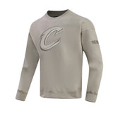 Taupe Script C Tonal Crewneck Side