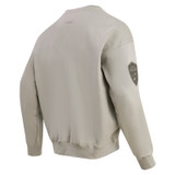 Taupe Script C Tonal Crewneck Side