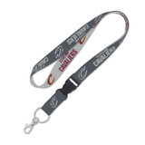 Charcoal All Over Logo Lanyard