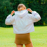 Women's Script C Hologram Half Zip Wind Breaker