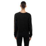 Women's Black Striped Script C Long Sleeve