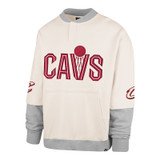 Cream Layered CAVS Snap Crewneck