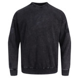 Black Washed Vanguard Script C Crewneck