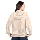 Women's Cream Script C Velvet Full Zip