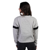 M&N Women's Gray 90s V Neck Sweatshirt