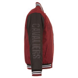 Wine Wordmark Twill Varsity Jacket