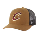 Cavs X Carhartt Brown Script C Trucker Hat
