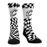 Checkered Black and White Script C Socks
