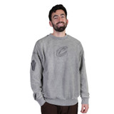 Gray Steel Washed Script C Crewneck