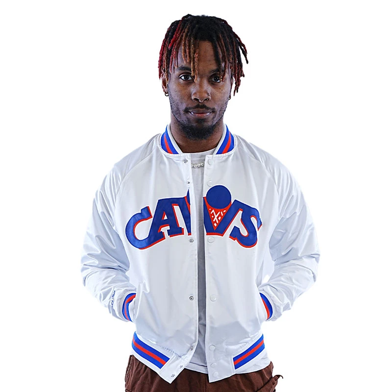 80s Light Weight White Satin Jacket | Center Court, the official Cavs ...
