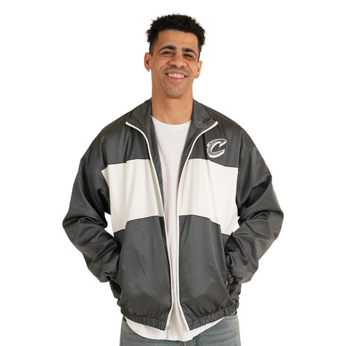 Charcoal Stripe Script C Lightweight Jacket