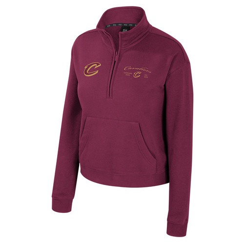 Women's Wine Script C Quarter Zip