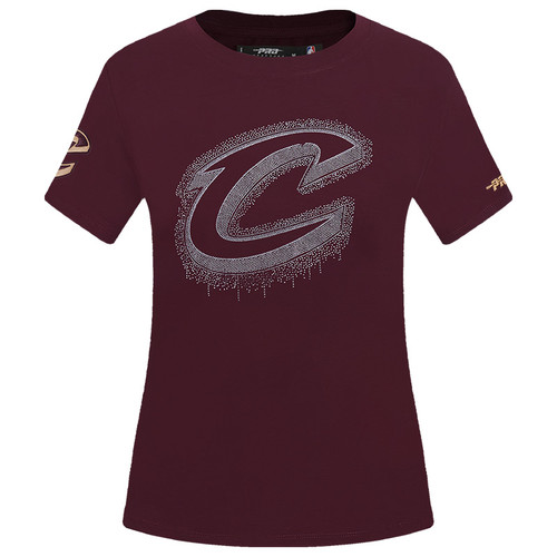 Women's Wine Rhinestone Slim Tee