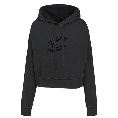 Women's Black Washed Crystalline Hoodie