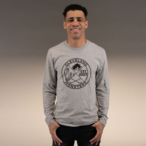 Gray Stamp Long Sleeve Tee