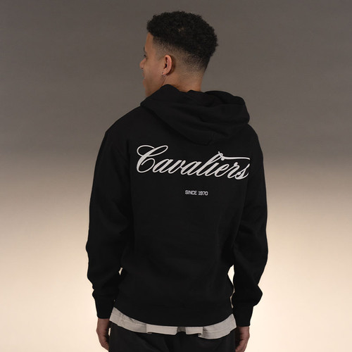 Land Collective Black Script Puff Print Hoodie