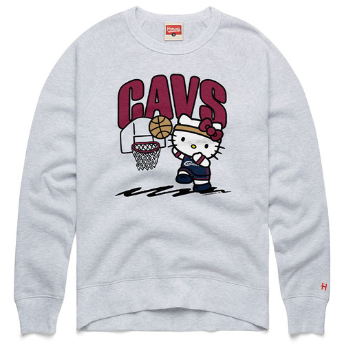 Cavs X Hello Kitty Gray Hoop Crewneck