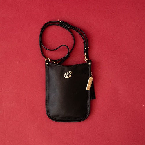Cavs X Fount Black Script C Florence Crossbody Bag