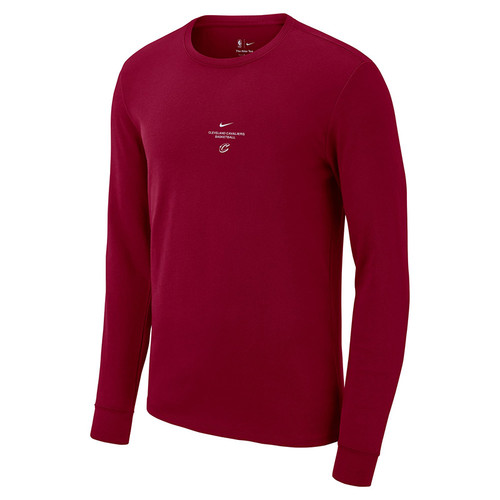 Nike Wine Stacked Logo Long Sleeve Tee