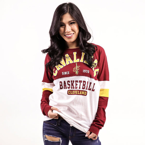 Ladies Spirited Colorblock Long Sleeve Tee, Model View