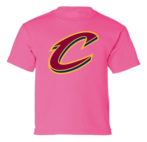 Little Kids Pink Script C Basic Tee Little Kids Pink Script C Basic Tee