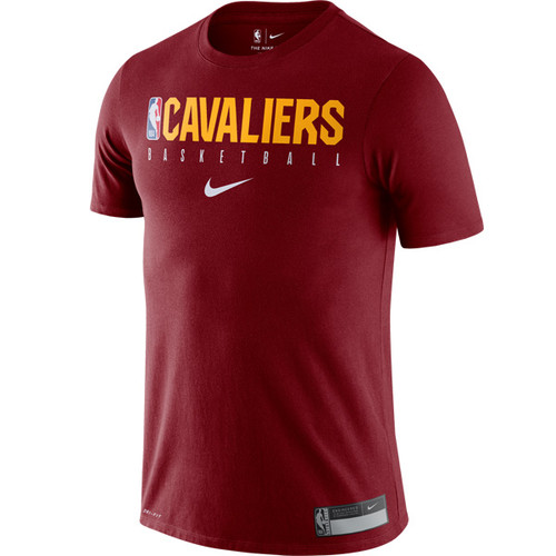 Cleveland Cavaliers Wine Practice Tee, Short Sleeve by Nike Cleveland Cavaliers Wine Practice Tee, Short Sleeve by Nike