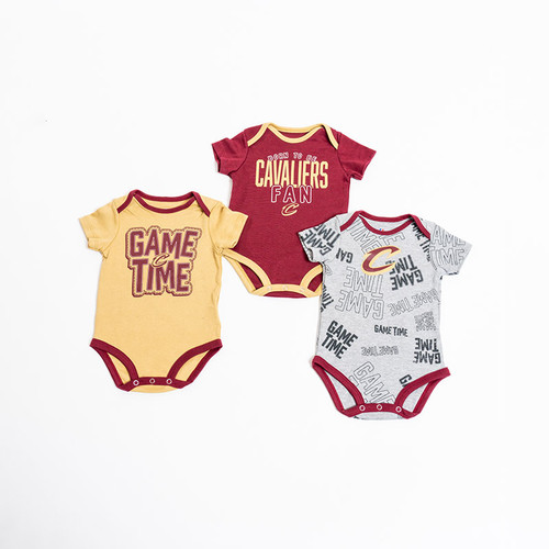 infant cavaliers game time three pack onesies