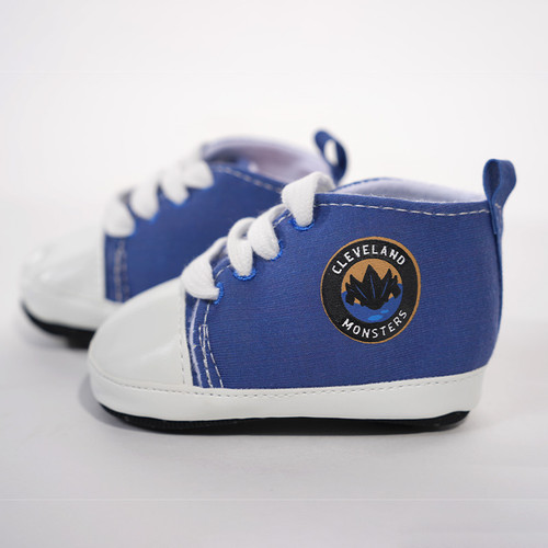 Primary Lake Blue Canvas Baby Shoes