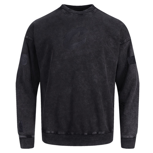 Black Washed Vanguard Script C Crewneck