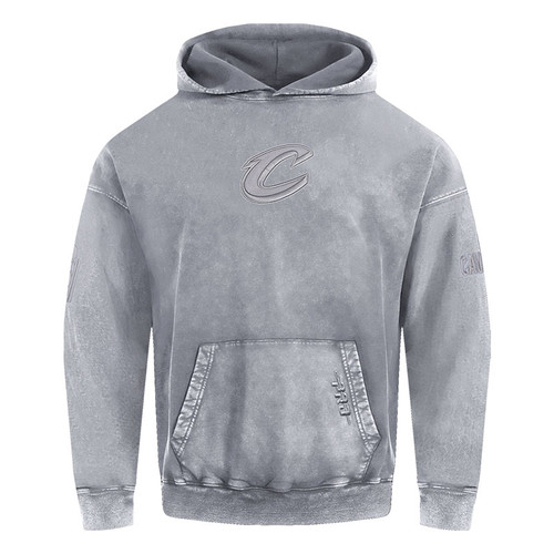 Gray Steel Washed Script C Hoodie