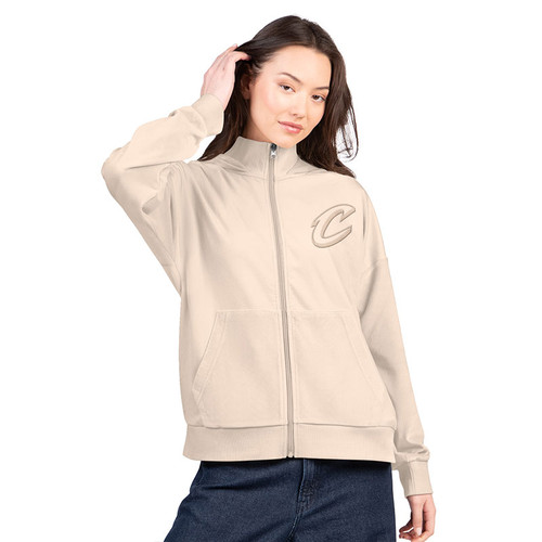 Women's Cream Script C Velvet Full Zip