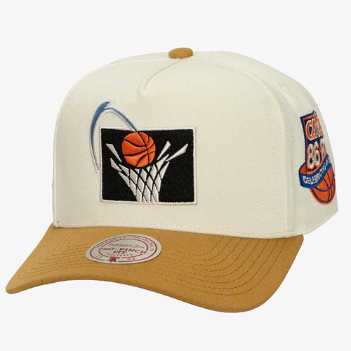 M&N Cream and Tan Throwback Snapback