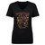 Women's Black Team Caricature V-Neck Tee
