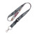 Charcoal All Over Logo Lanyard