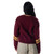 Women's Wine 70s Drop Shoulder Cardigan