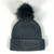 Women's Gray Washed Pom Knit